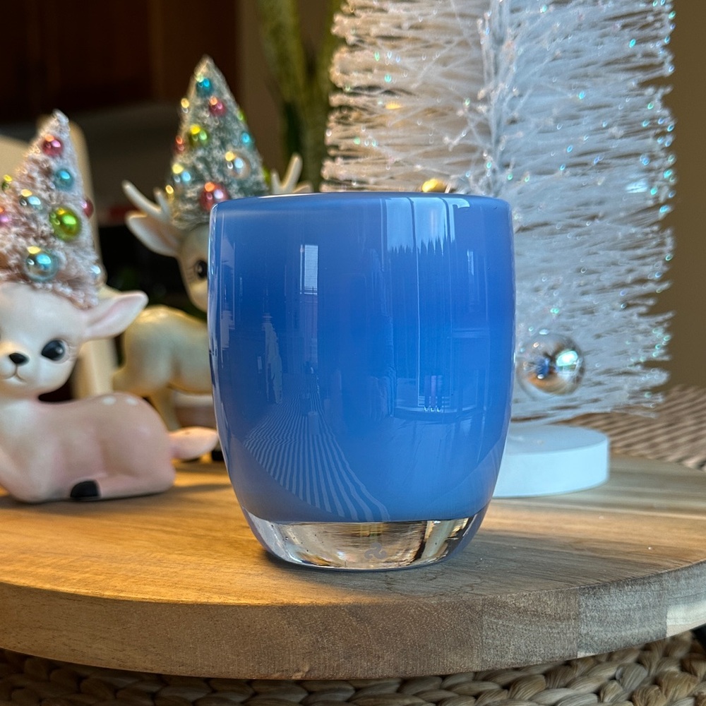 Glassybaby Blue Votive,Triskelion 💙